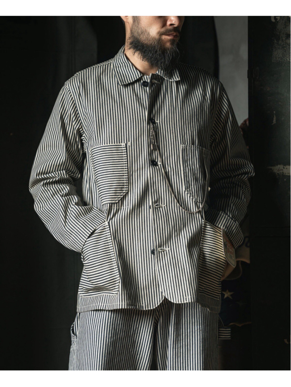 Lot 422 Express Stripe Chore Coat Bronson Mfg. Co.